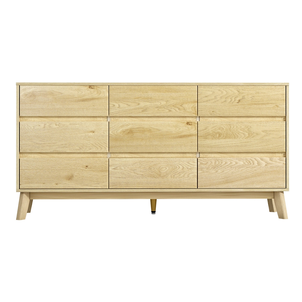 XAVI Tallboy Chest of Drawers 9-Drawer Pine