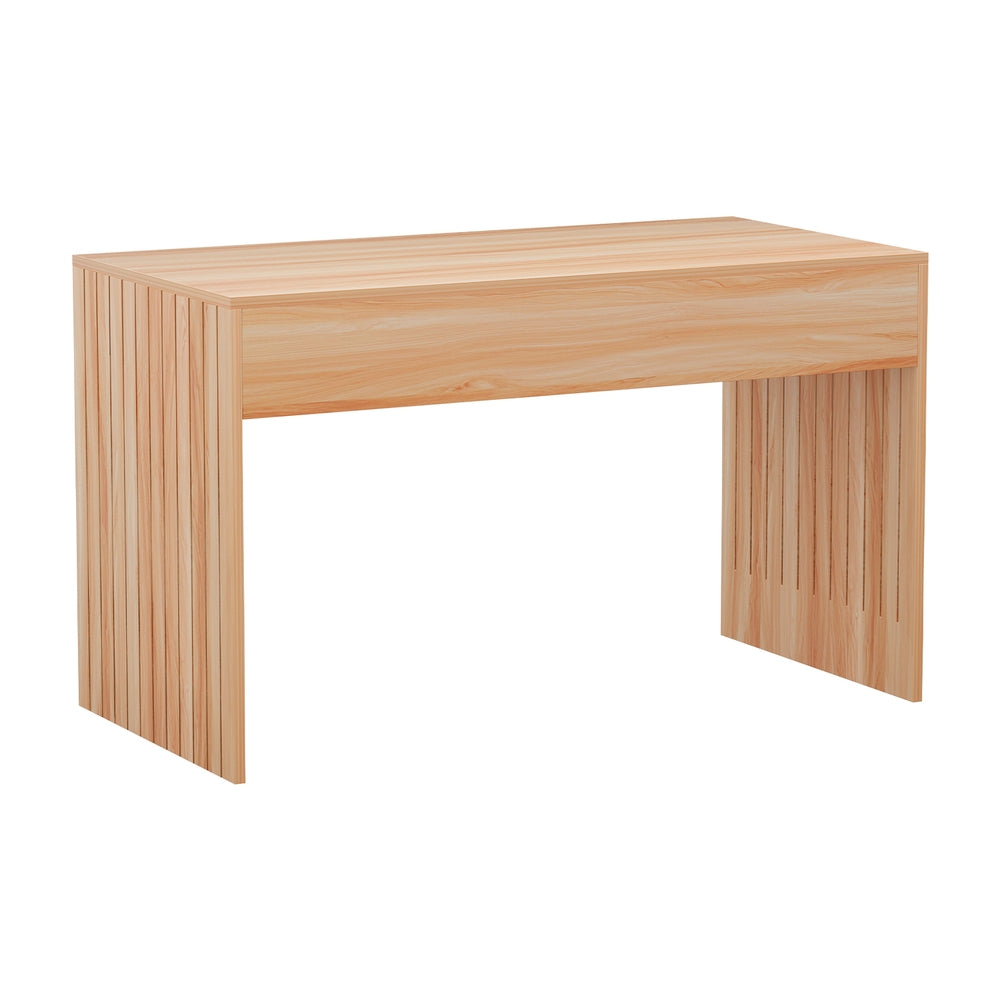 E1-Grade MDF Coffee Table, Fluted Side, Pine – Artiss