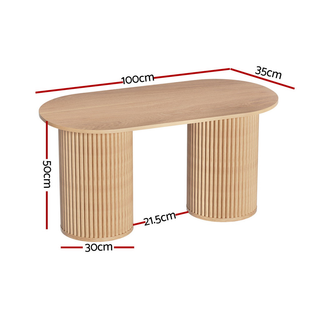 Samuel Oval Coffee Table 100cm Pine