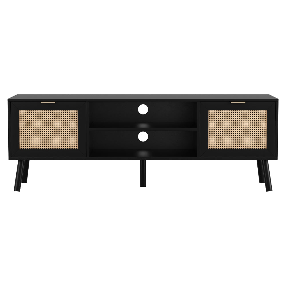 150cm Black TV Unit Storage Cabinet