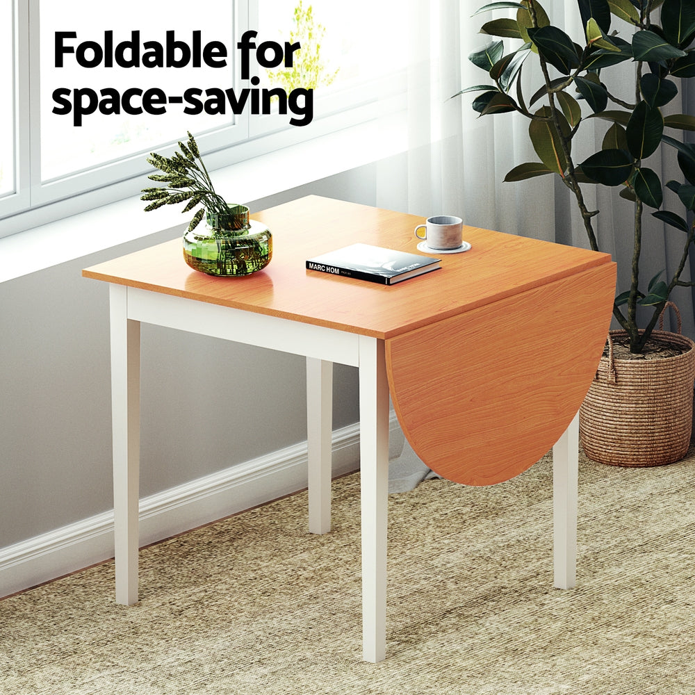 Artiss 1.1m Extendable Dining Table Pine White