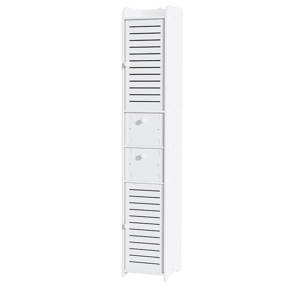 Artiss Slim Corner Bathroom Storage Cabinet White
