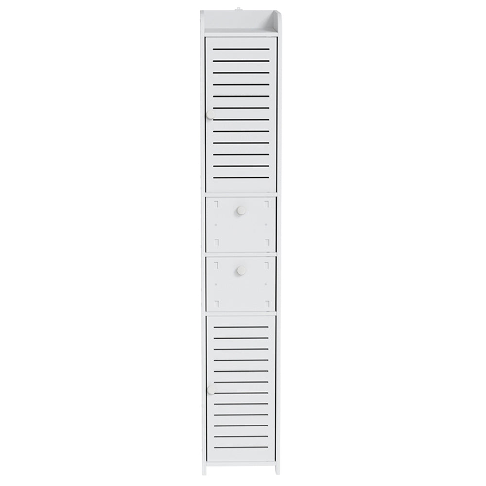 Artiss Slim Corner Bathroom Storage Cabinet White
