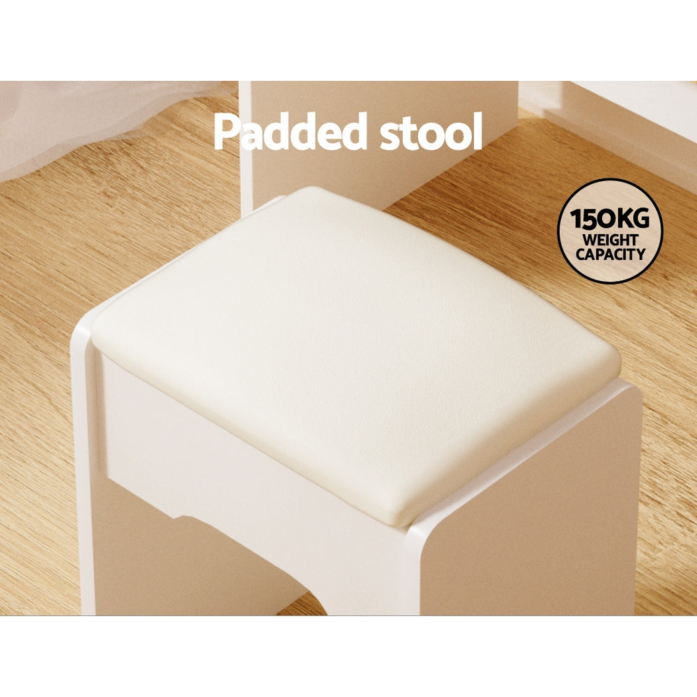 Doria Dressing Table Set LED Mirror White