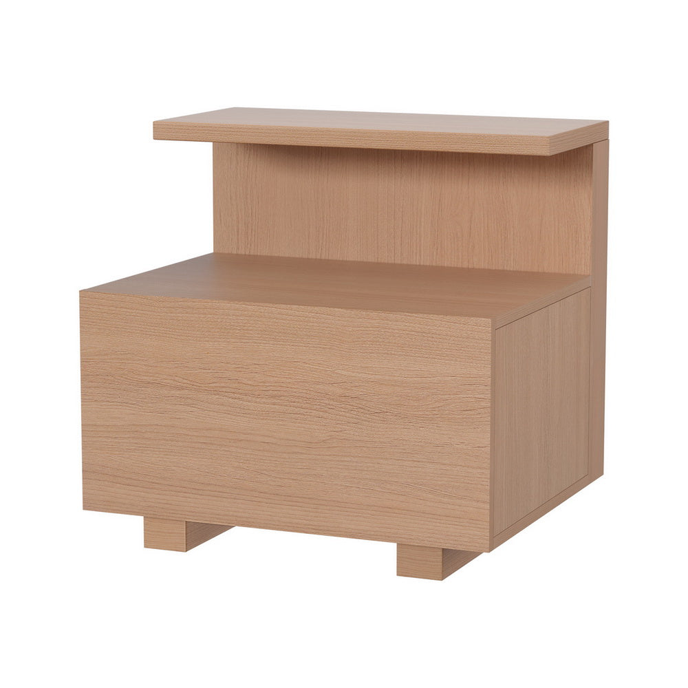 Artiss Pine Bedside Table 1 Drawer