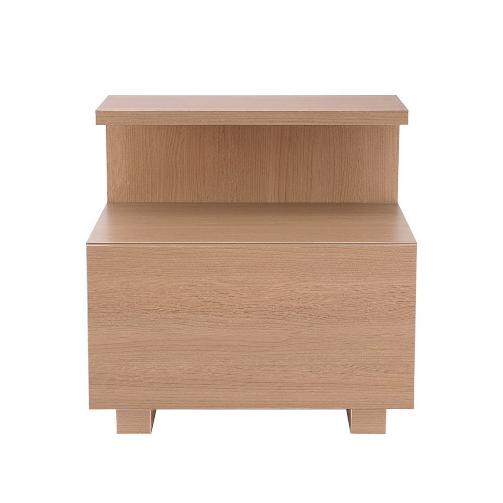 Artiss Pine Bedside Table 1 Drawer