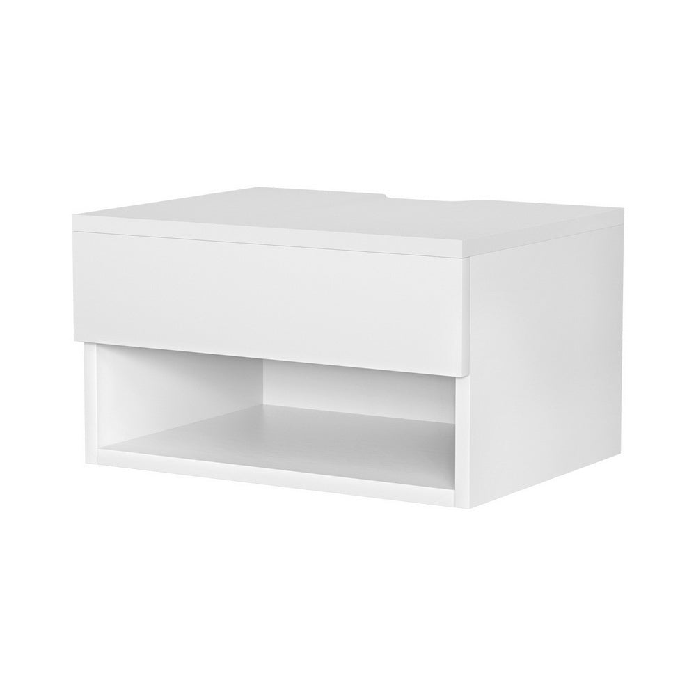 Artiss White Floating Bedside Table Nightstand Drawer