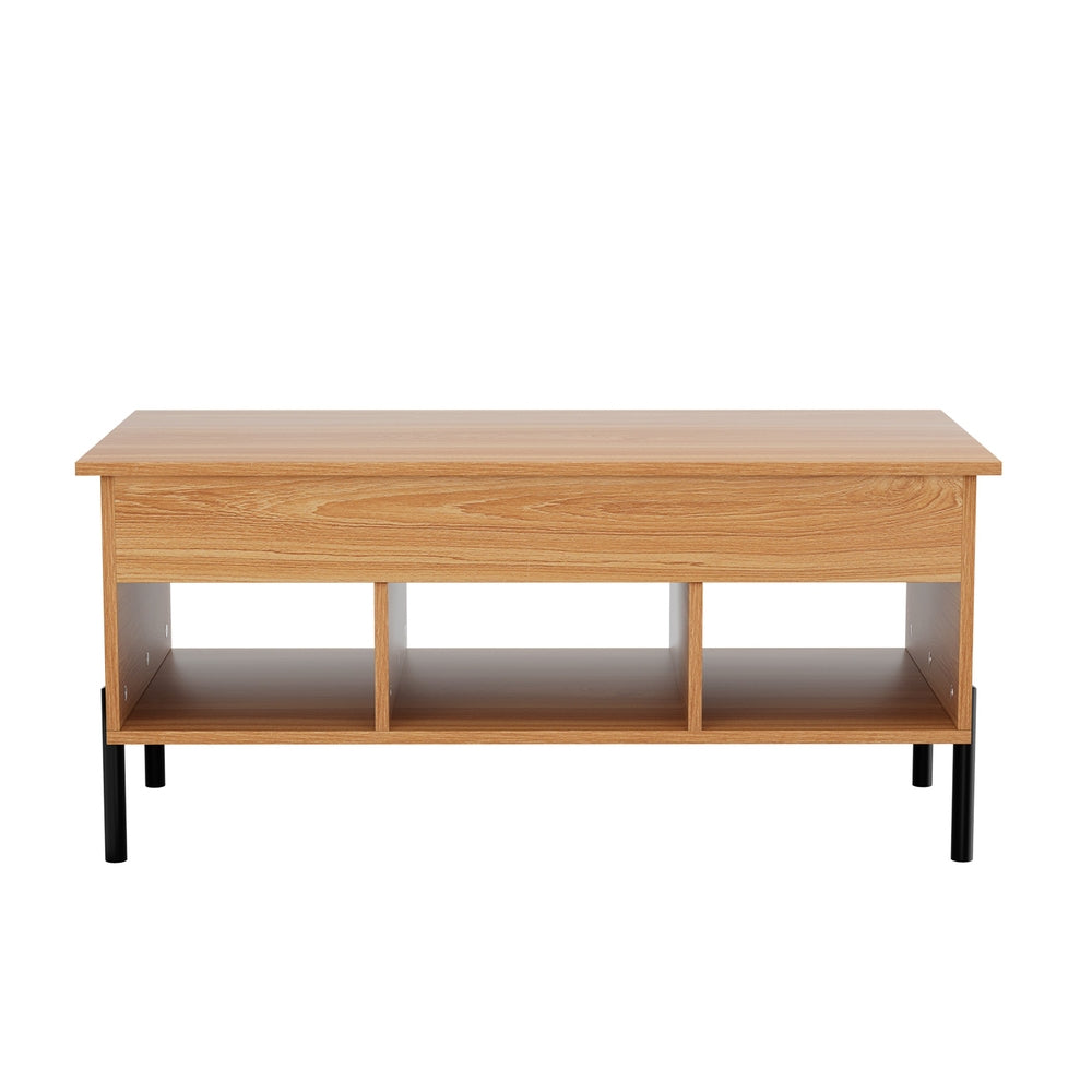 Lift-Top Coffee Table Oak with Storage