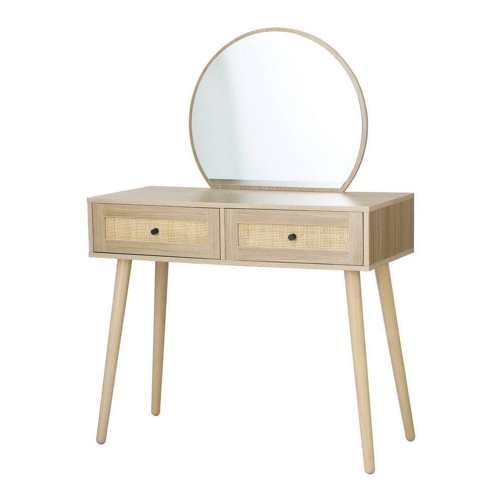 Frances Dressing Table Set Rattan Pine