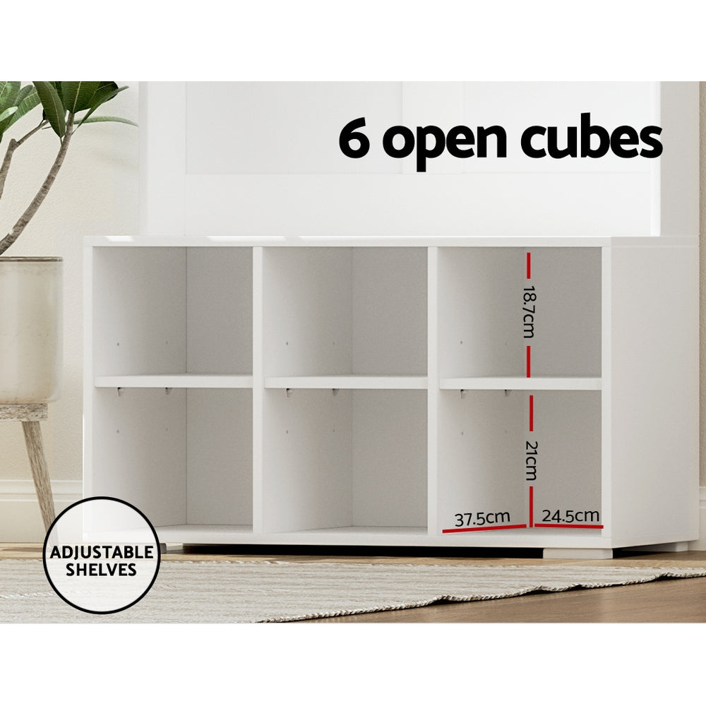 Max 180cm Hall Tree Shoe Rack Cabinet White