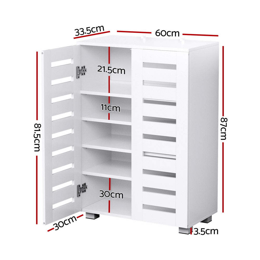 Alster 5-Tier Shoe Rack Storage Cabinet 20 Pairs White