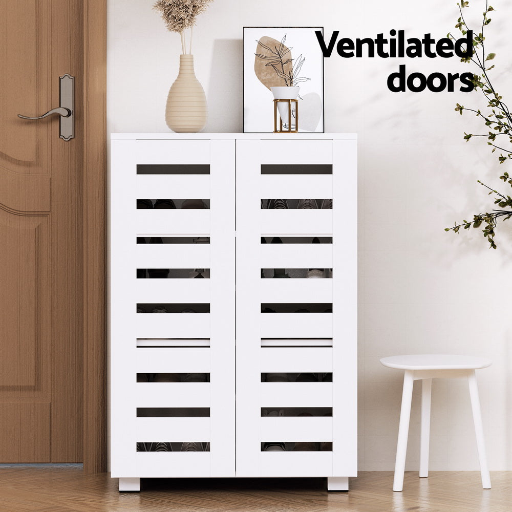 Alster 5-Tier Shoe Rack Storage Cabinet 20 Pairs White