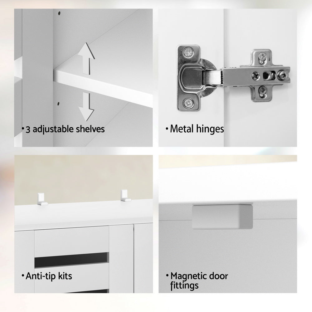 Alster 5-Tier Shoe Rack Storage Cabinet 20 Pairs White