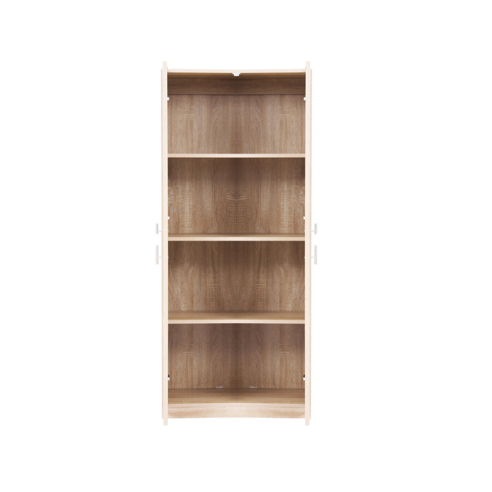 Artiss Tall Pantry Cabinet Adjustable Shelves Pine Wood