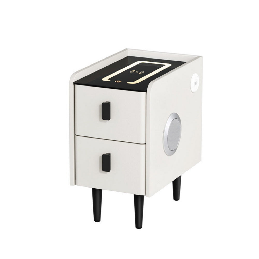 AIDA Smart Bedside Table Wireless Charging White