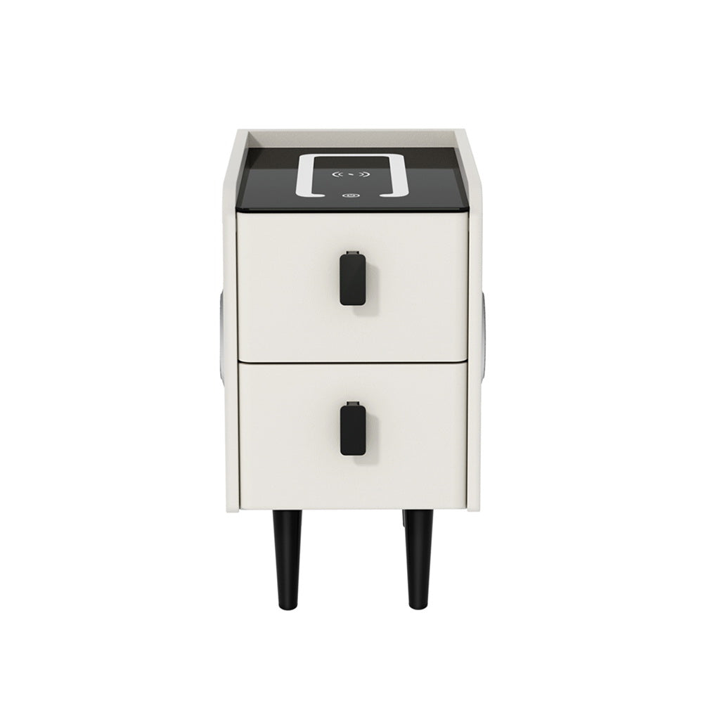 AIDA Smart Bedside Table Wireless Charging White