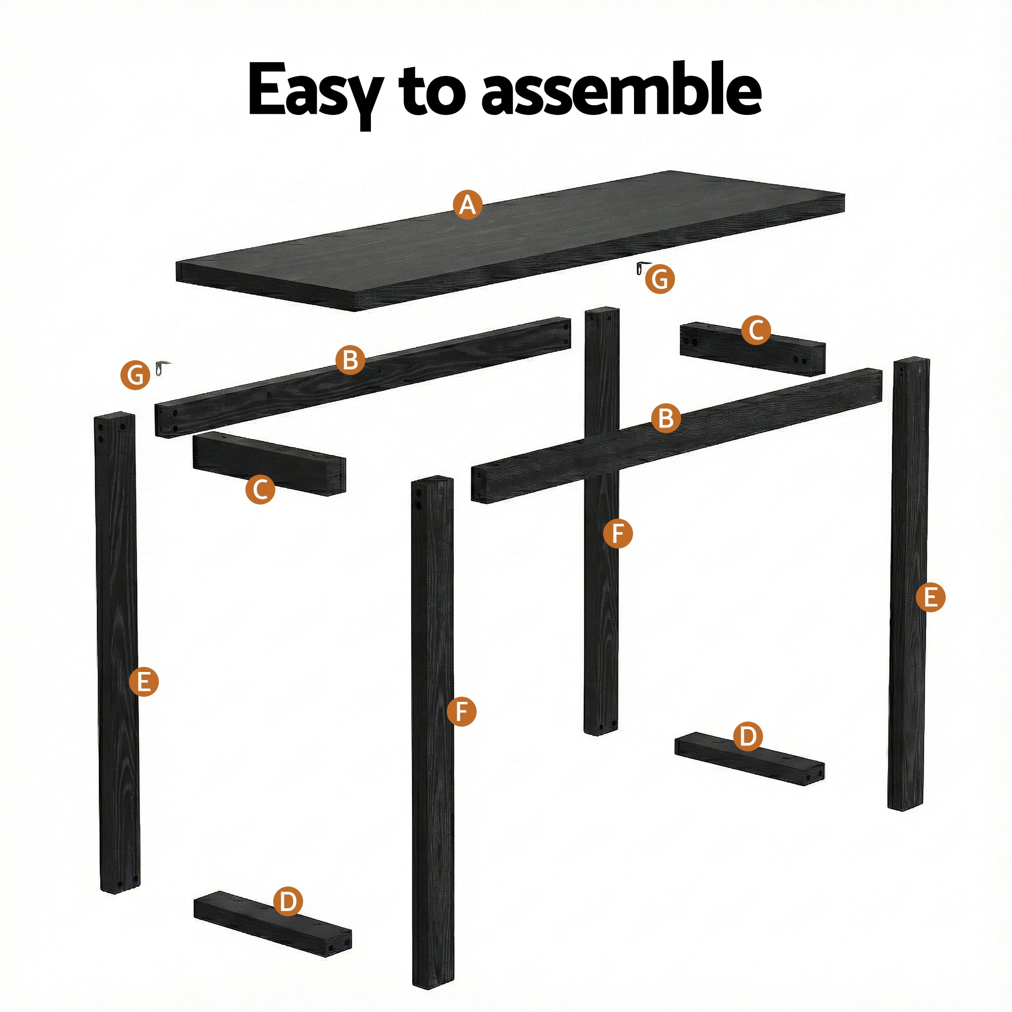 Artiss Console Table 110CM Black