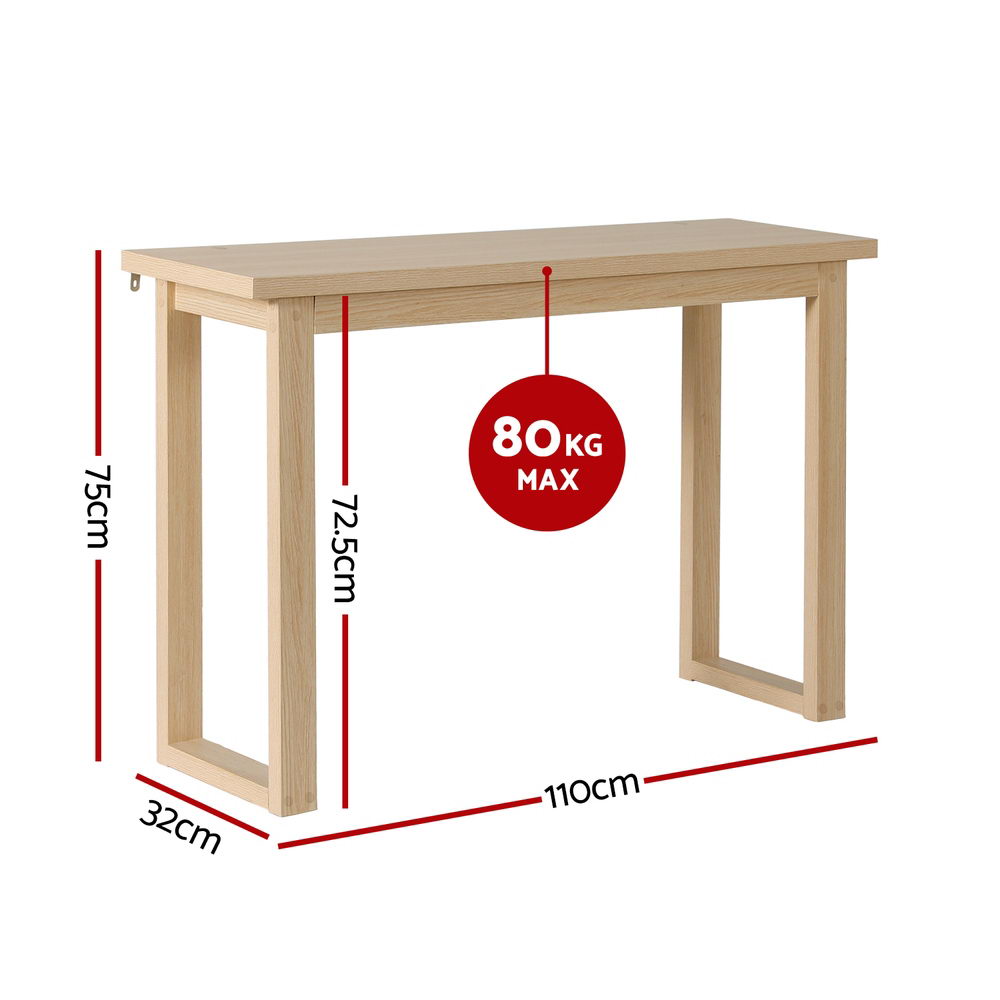 Artiss 110CM Console Table Pine Wood Grain