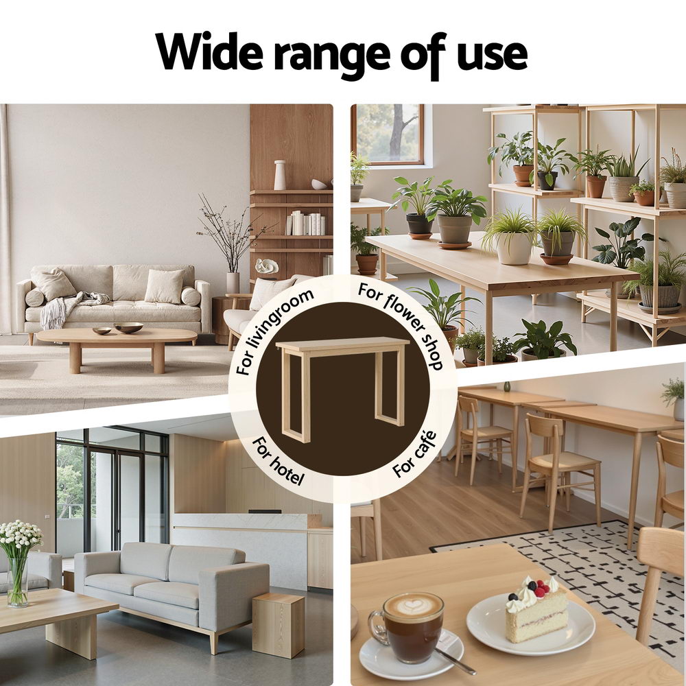 Artiss 110CM Console Table Pine Wood Grain