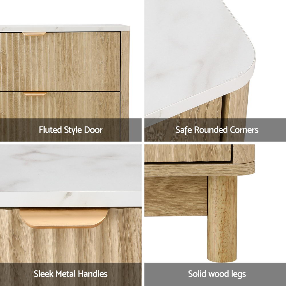 Artiss 6-Drawer Dresser Table Pine