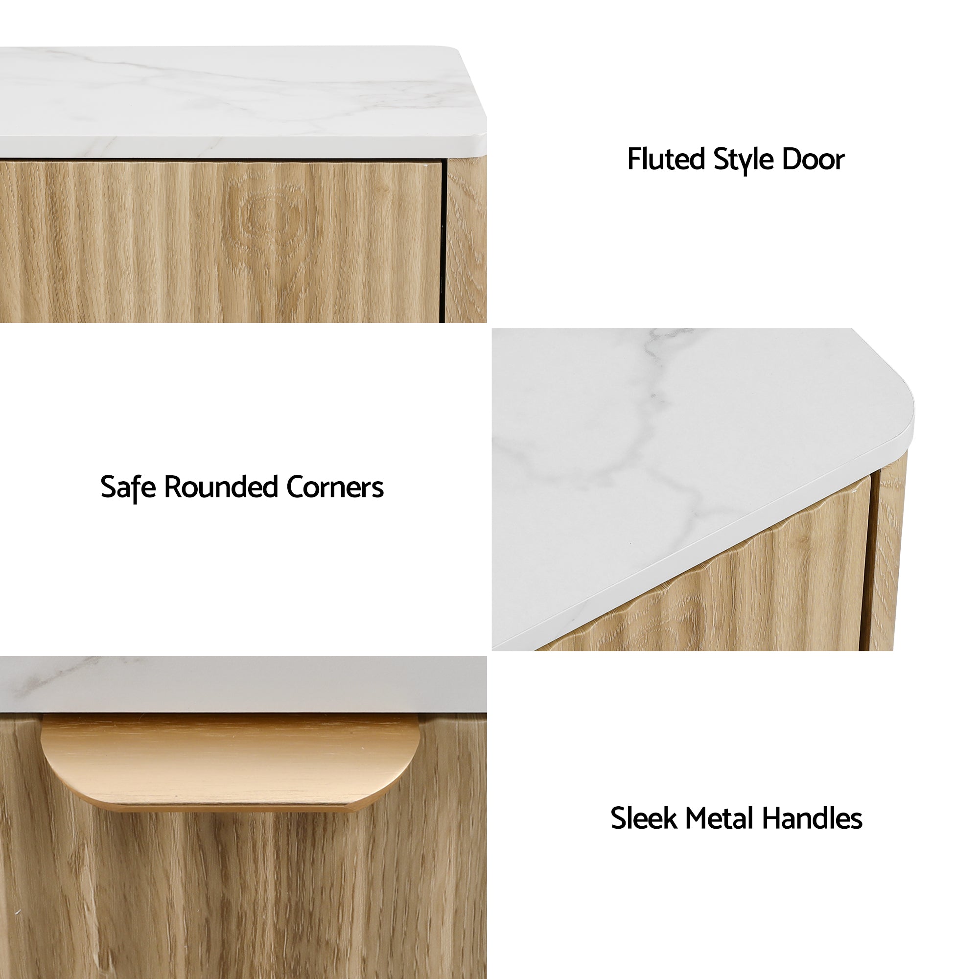 Artiss TV Unit & Chest of Drawers Set Solid Wood Legs Pine