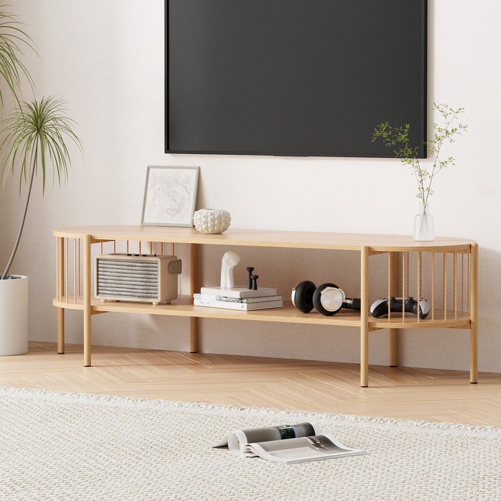 Artiss TV Entertainment Unit Storage Shelf 148cm Pine