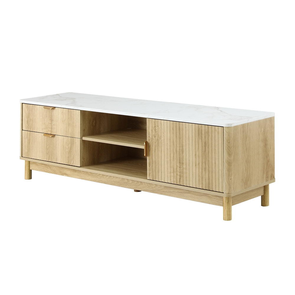Artiss 150cm Entertainment Unit TV Stand Pine Storage Drawers
