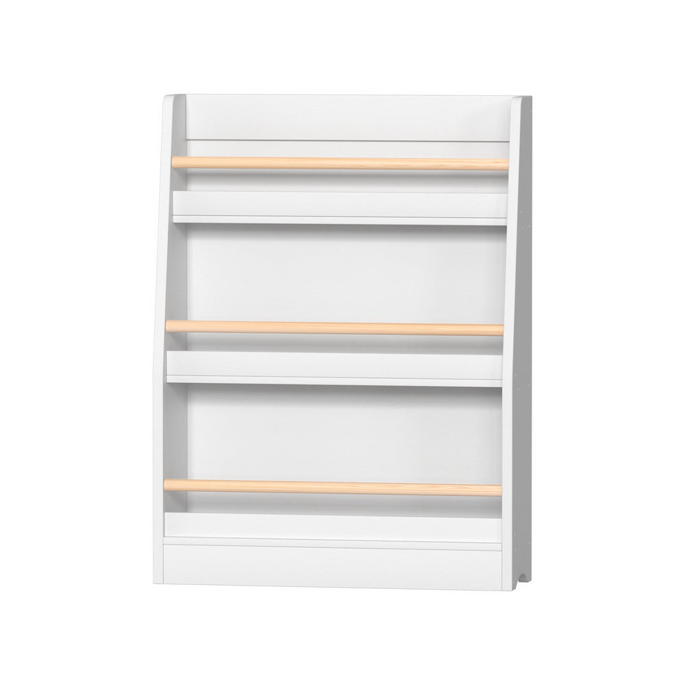 Keezi Kids Bookshelf 3 Tiers Storage Children Bookcase Organiser Display Shelf