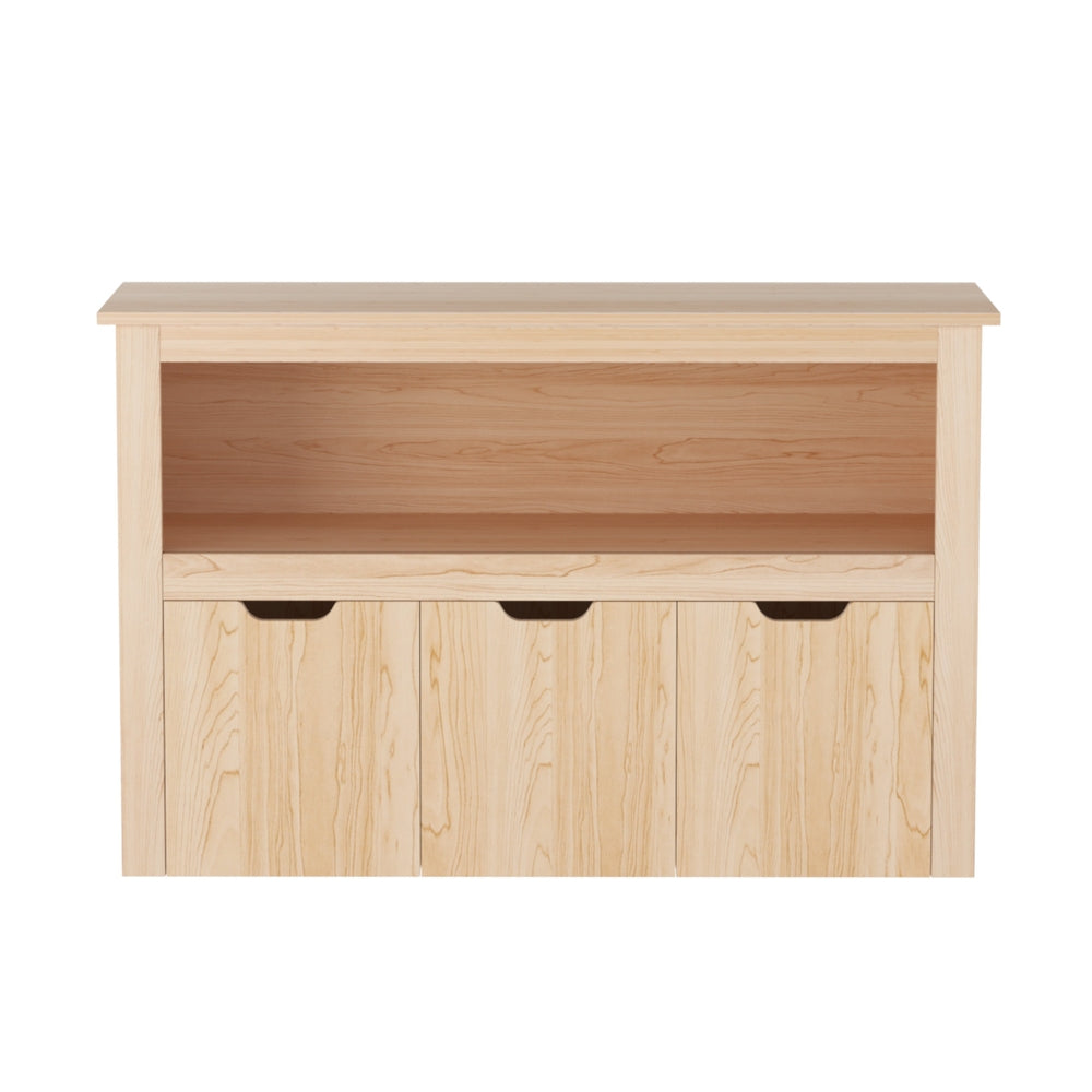 Keezi Kids Bookshelf 3-Drawer White Wooden Toy Organiser