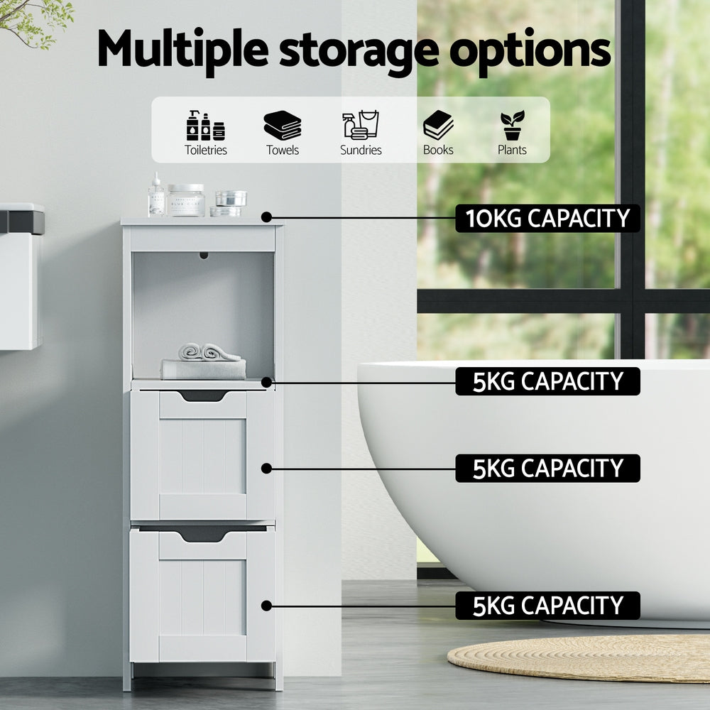 Artiss 89cm Floor Standing Storage Cabinet White