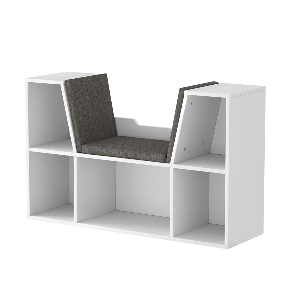 Keezi Kids Bookcase Storage Cabinet with Seat White