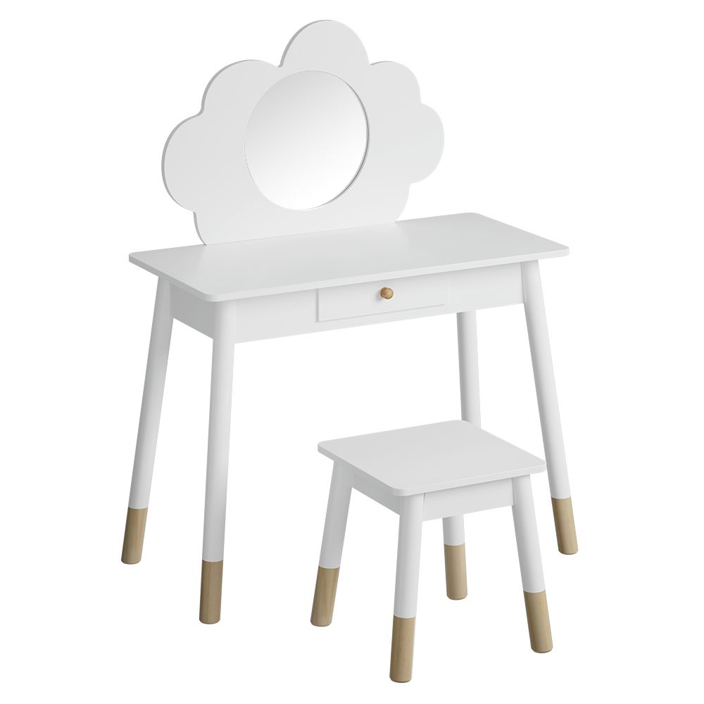 Keezi Kids Dressing Table and Chair Set with Mirror and Drawer