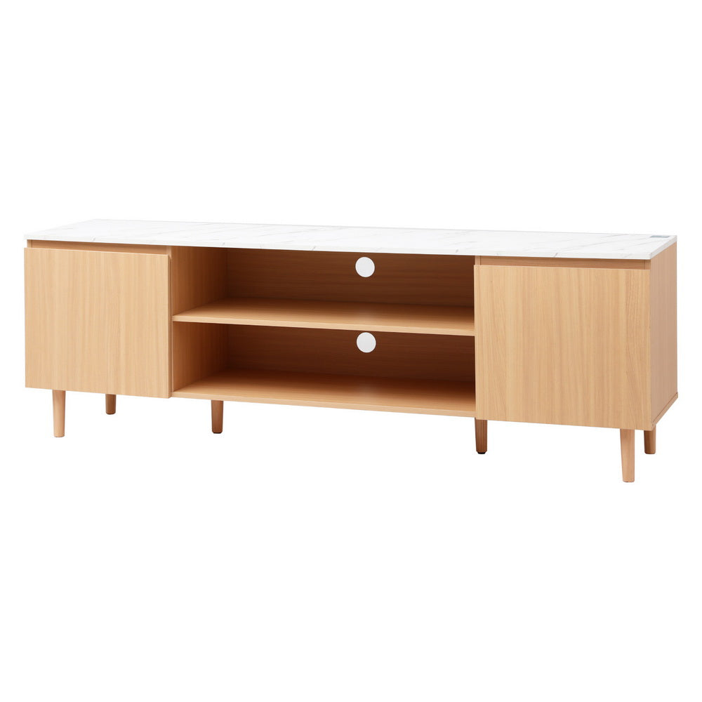 Artiss 180CM Entertainment Unit TV Cabinet White Pine
