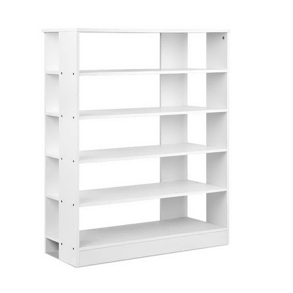 Artiss 6-Tier Shoe Rack Cabinet 30 Pairs White