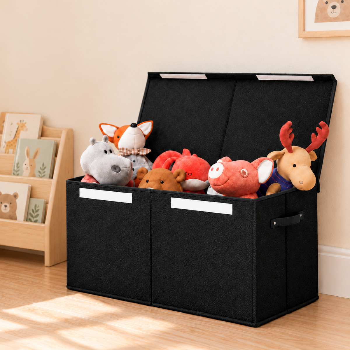 Keezi Large Toy Box Chest with Flip-Top Lid Foldable Storage Organiser