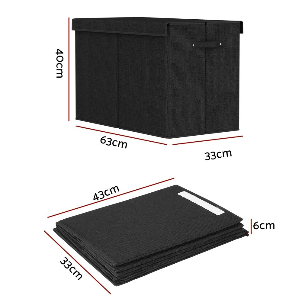 Keezi Large Toy Box Chest with Flip-Top Lid Foldable Storage Organiser