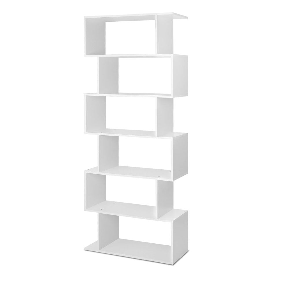 RIVA 6-Tier Bookshelf White