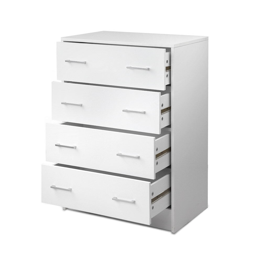 ANDES 4-Drawer Tallboy Chest White