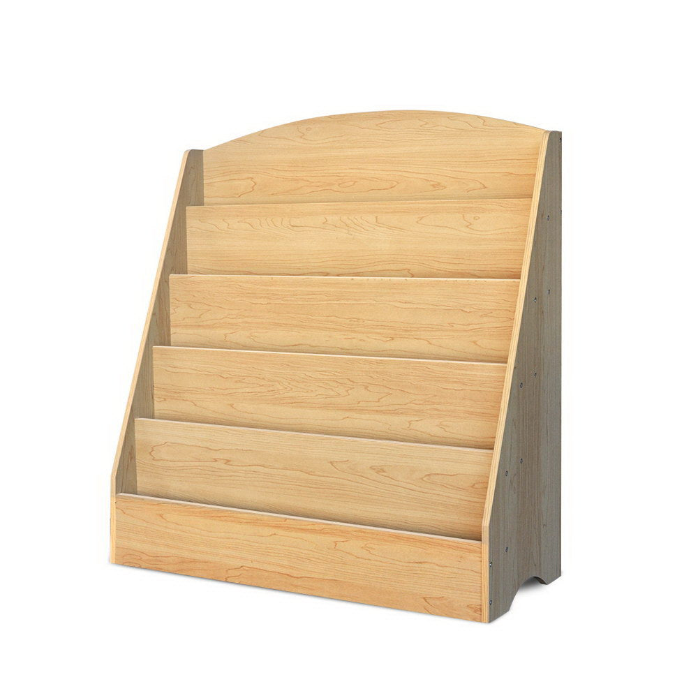 Keezi 5-Tier Kids Bookshelf Organiser Wooden