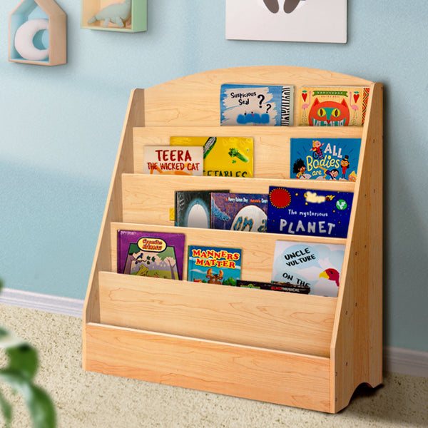 Keezi 5-Tier Kids Bookshelf Organiser Wooden