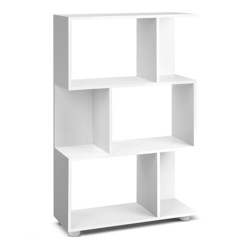 NINA 3-Tier Zig Zag Bookshelf White