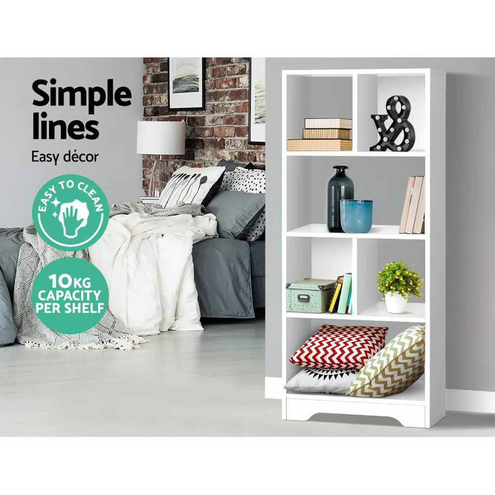 ANA 6-Tier Bookshelf White