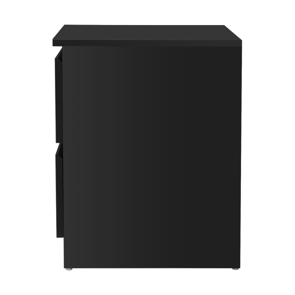 Pepe 2-Drawer Bedside Table Black