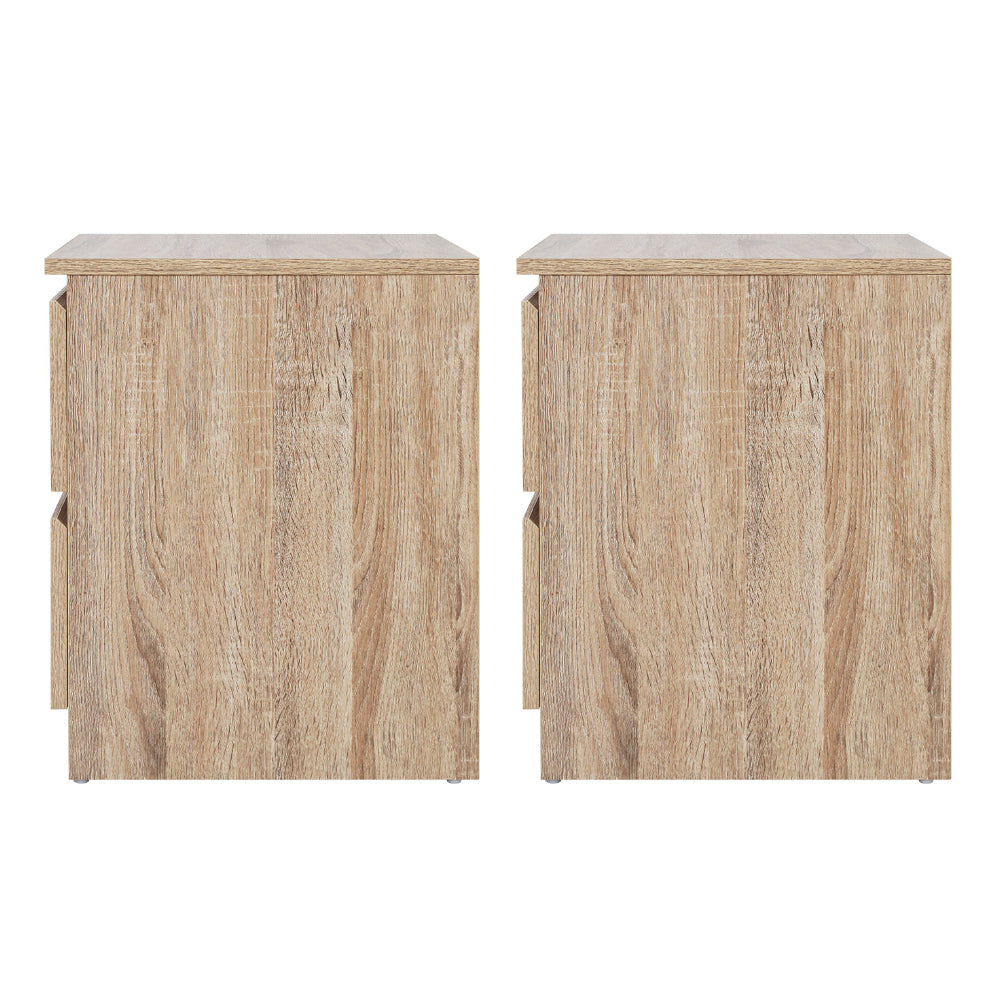 PEPE Oak Bedside Tables 2-Drawer Set
