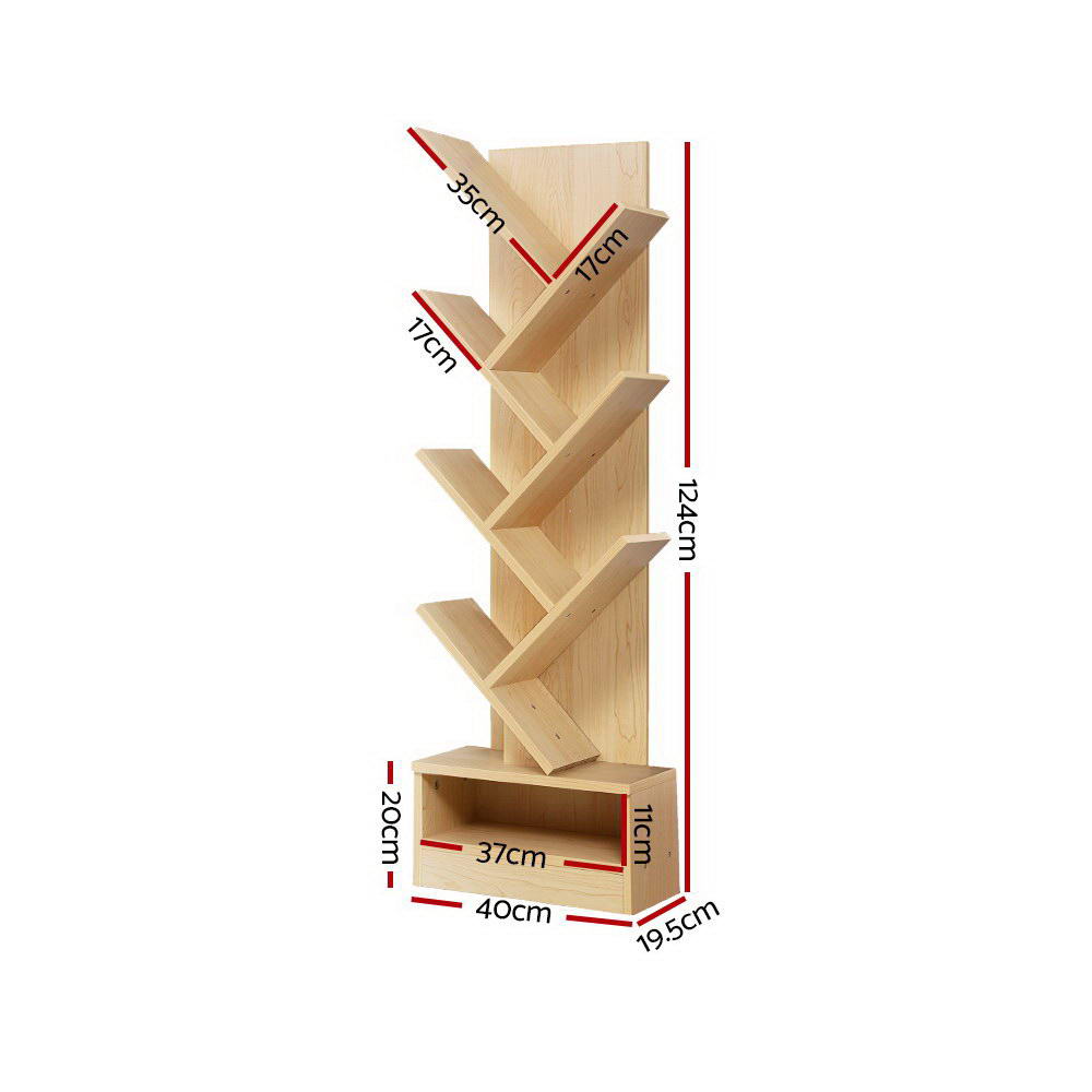 ECHO 7-Tier Tree Bookshelf Oak