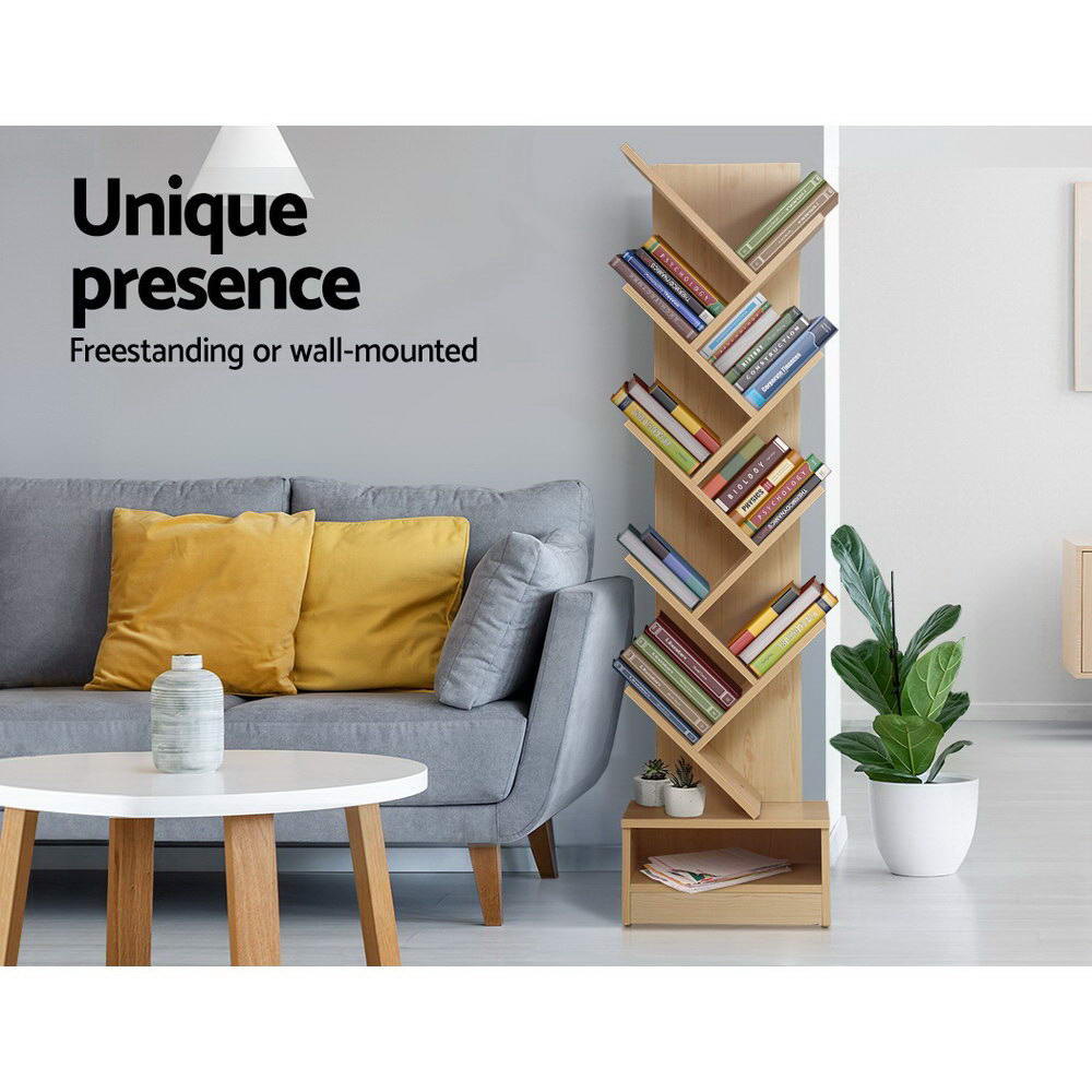 ECHO 9-Tier Tree Bookshelf Oak