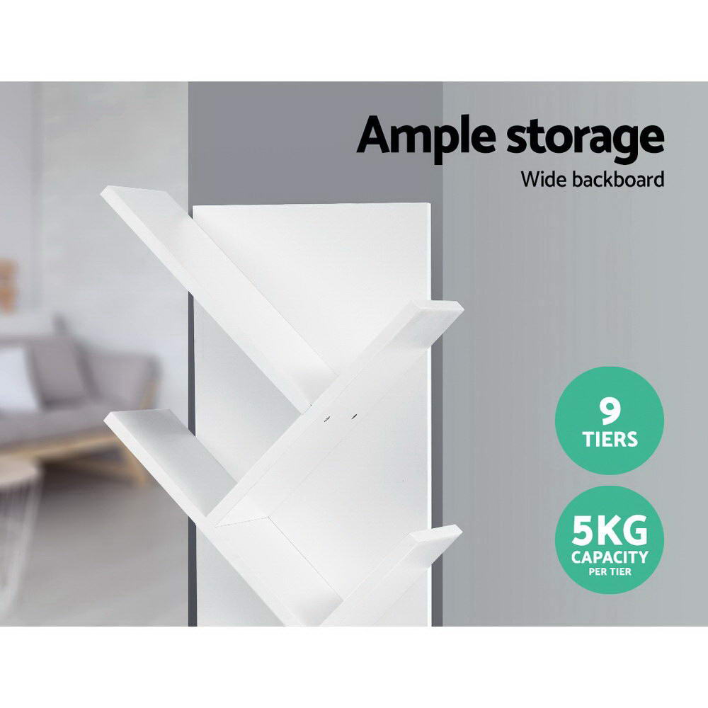 ECHO 9-Tier Tree Bookshelf White