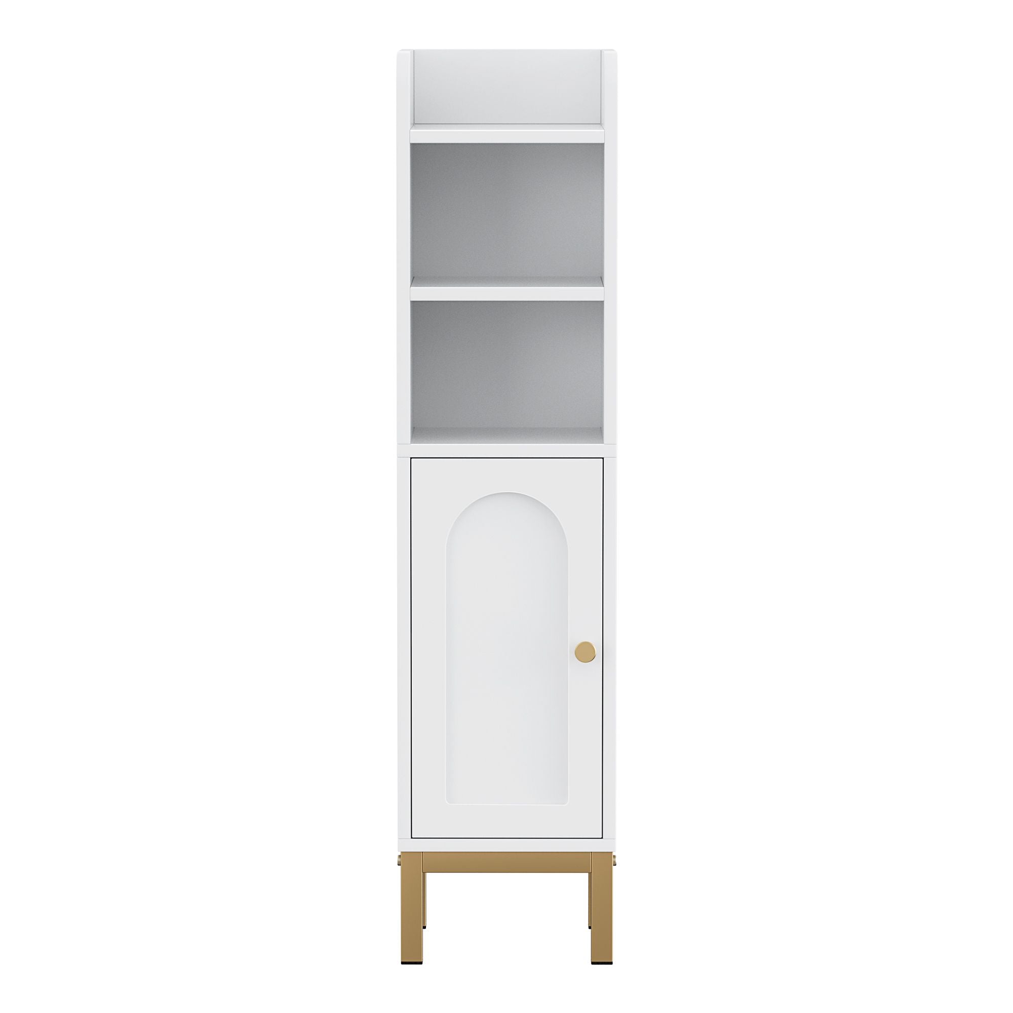 Artiss 2X Bathroom Storage Cabinet Floor Organizer Toilet Corner Adjustable Shelf with Door White