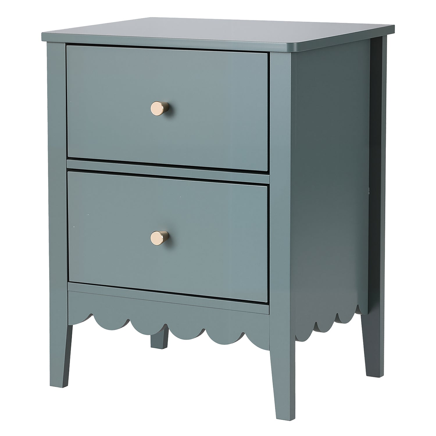 Artiss Bedside Table 2 Drawers Bedroom Storage Nightstand Green