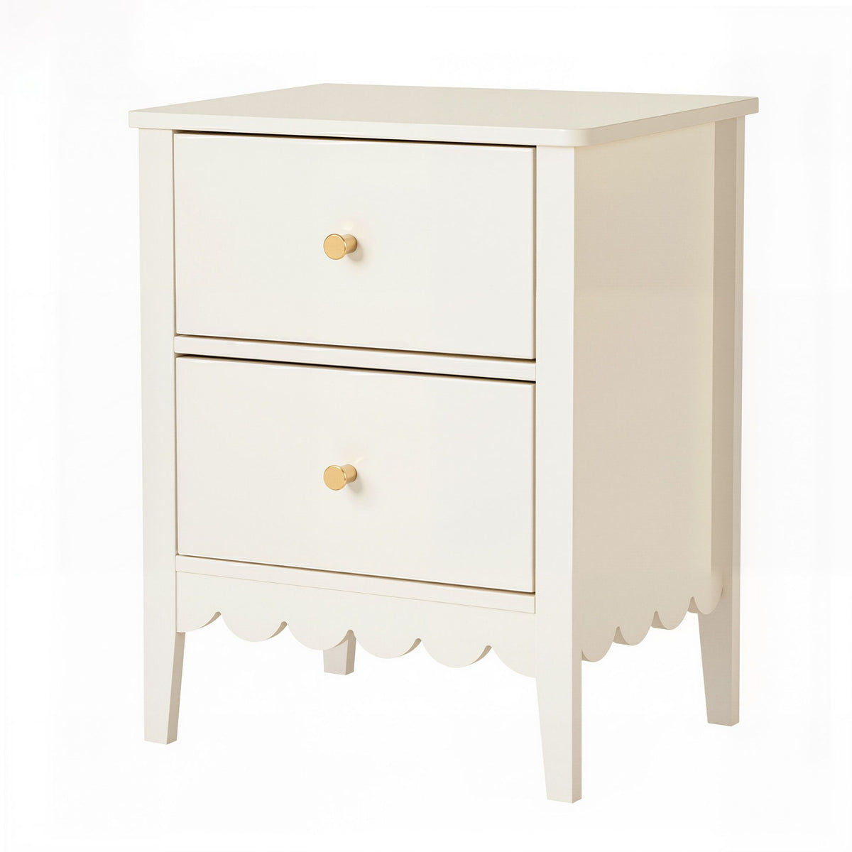 Artiss Bedside Table with 2 Drawers Bedroom Storage Nightstand Beige